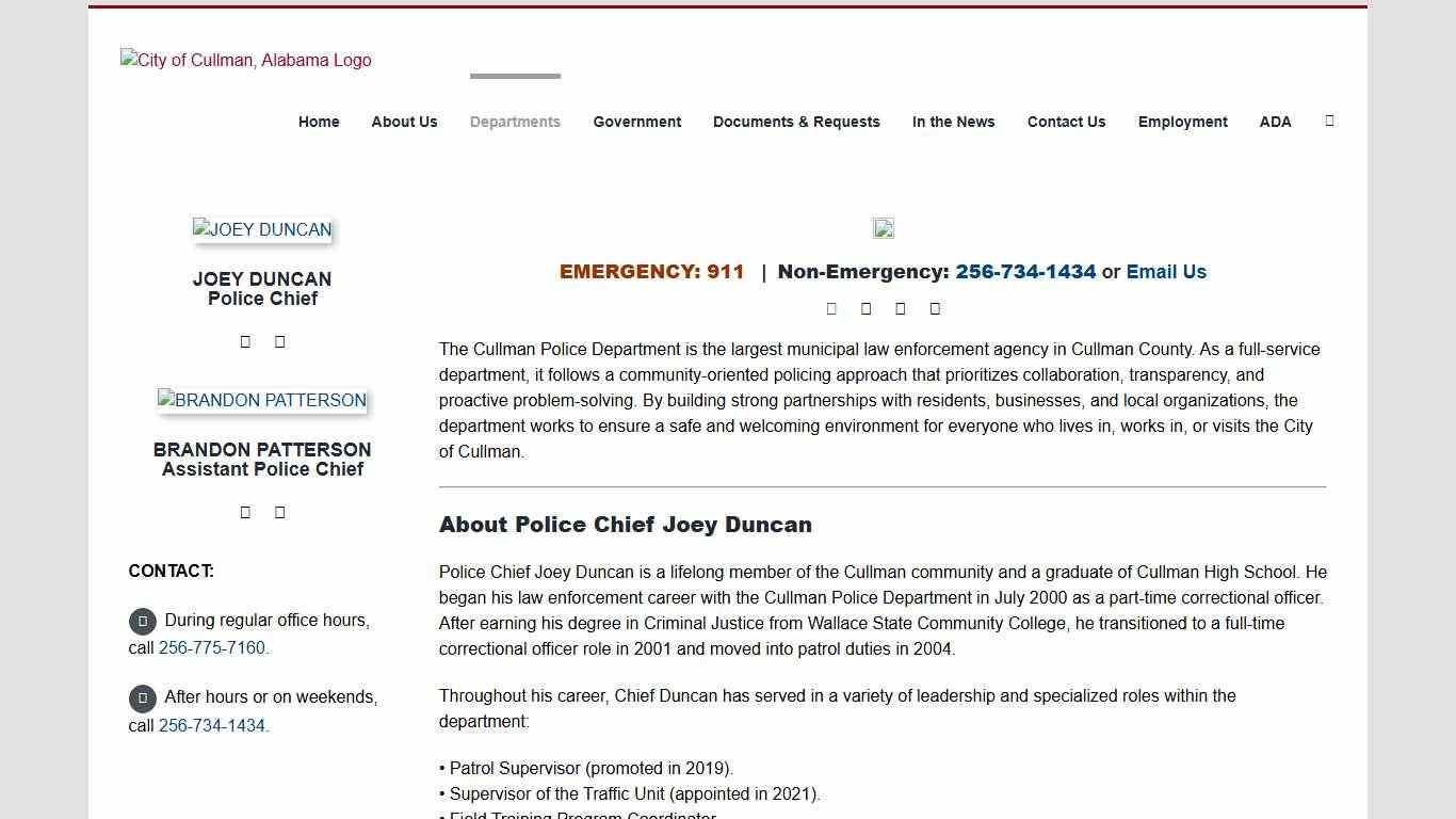 Police – City of Cullman, Alabama